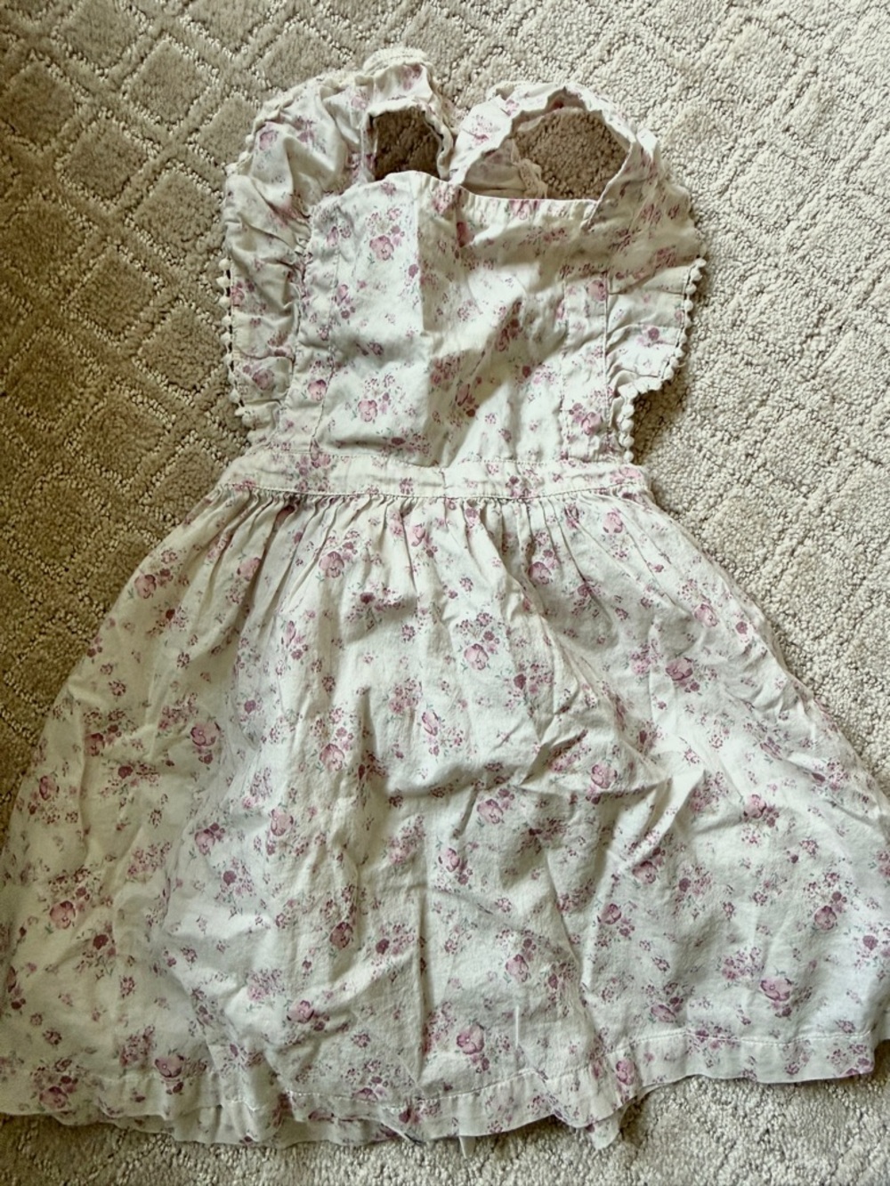 Jamie Kay Cream Floral Dress with Pink Rose Print